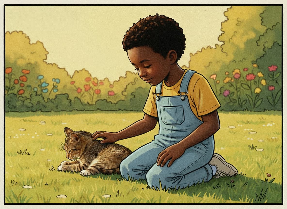 Dziecko i kot
